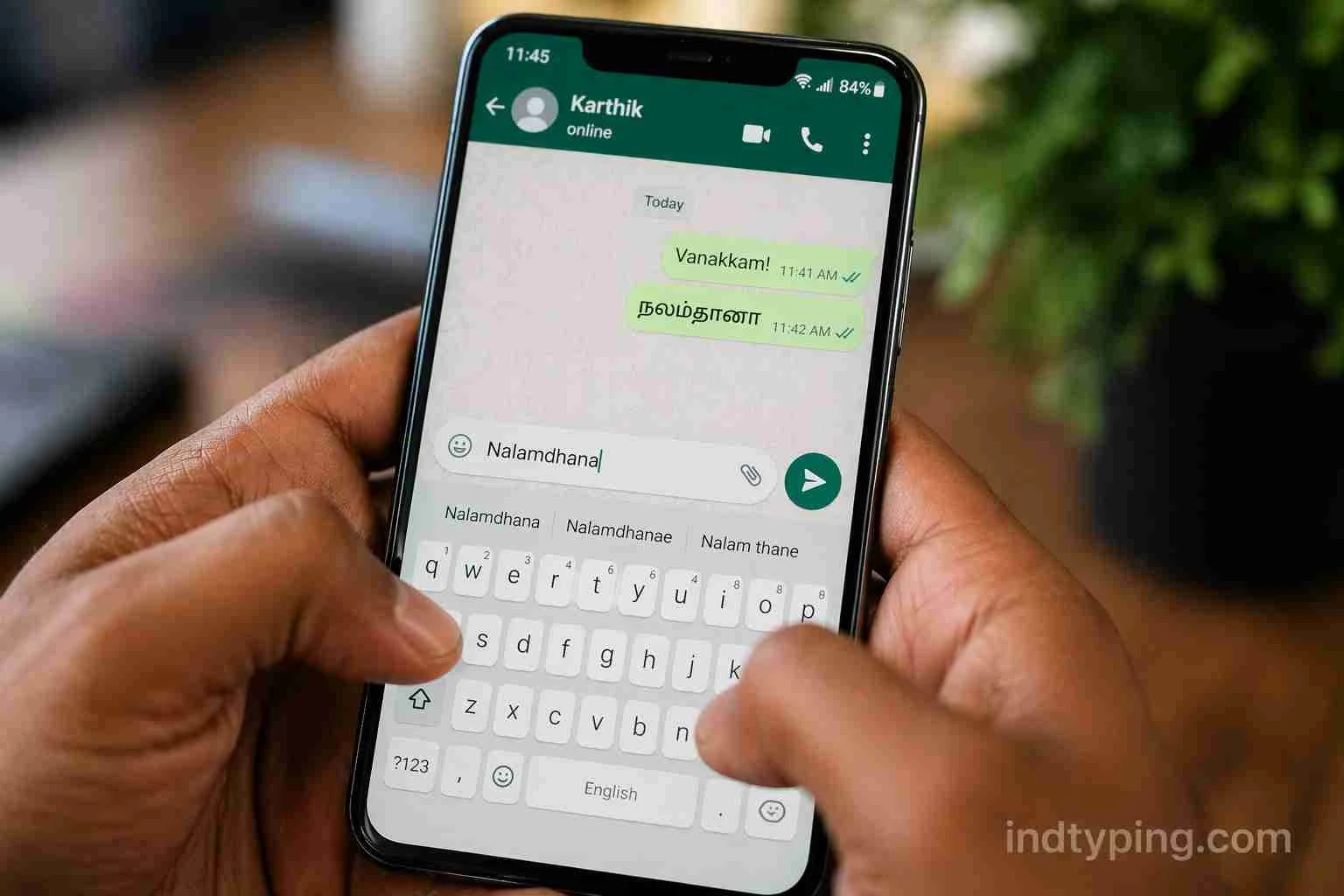 Type in Regional Indian Languages on WhatsApp using IndTyping